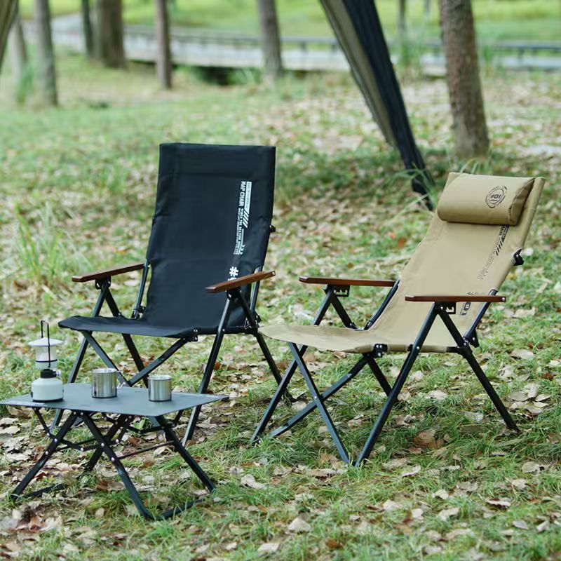 Outdoor Camping Lounge Chairs - كرسي شاطئ وتخييم قابل للطي بظهر
