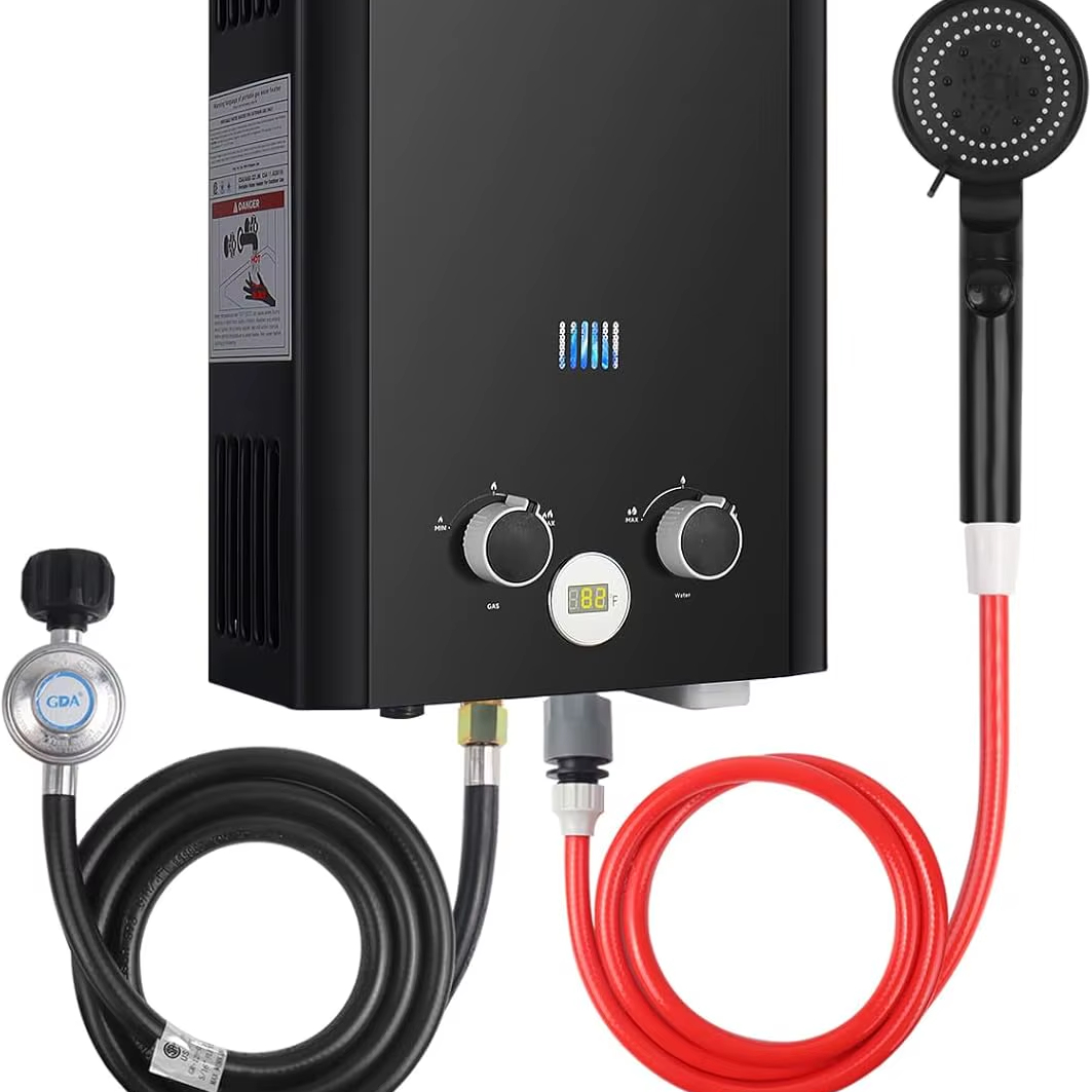 Outdoor Camping Hot Water Heater - سخان مياه فوري يعمل بالبروبان، 1.58