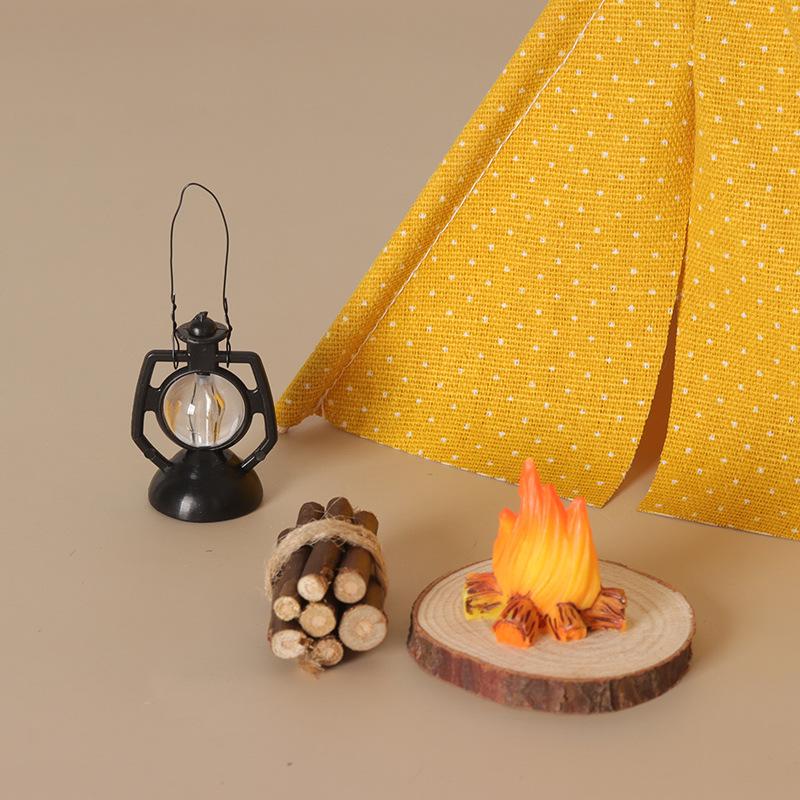Outdoor Camping Decor - نموذج خيمة تخييم بمقياس 1:12 للديكور،
