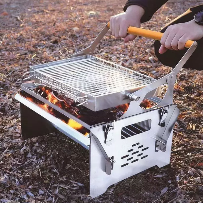 Outdoor Camping Fire Pit - شواية باربكيو قابلة للطي 2 في