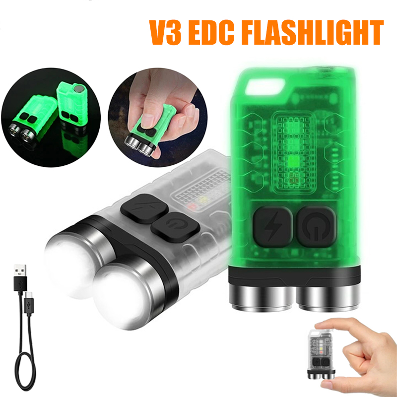 Outdoor Camping Adventure - مصباح يدوي صغير V3 EDC بقوة