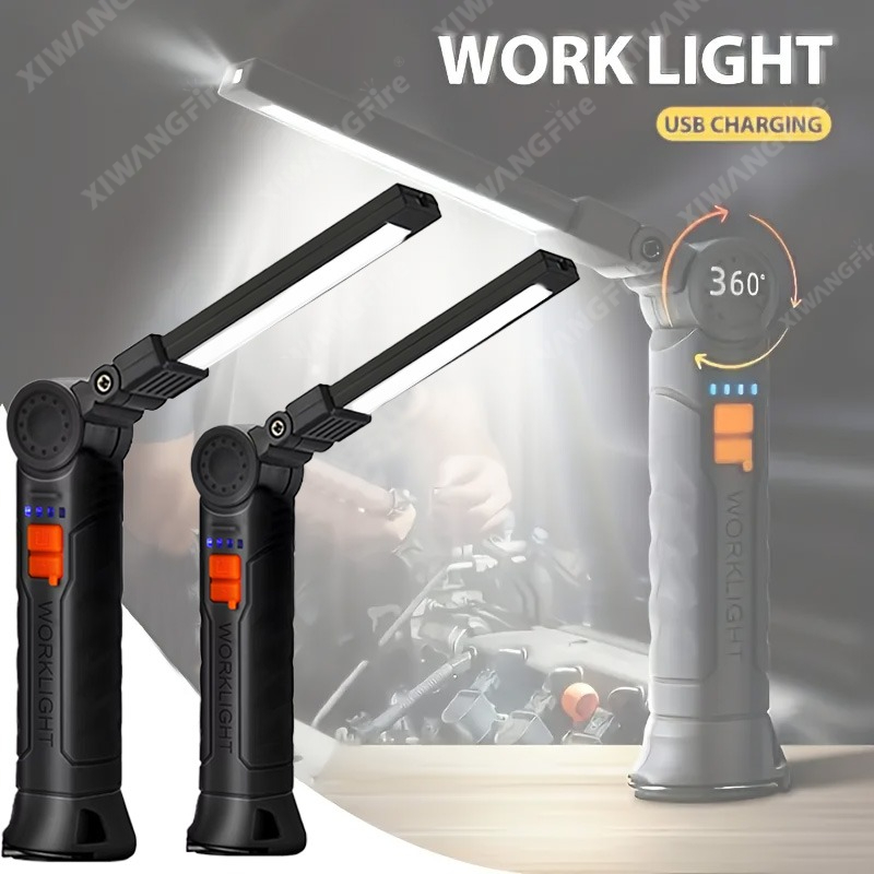 Outdoor Camping Decor - مصباح يدوي LED قابل لإعادة الشحن