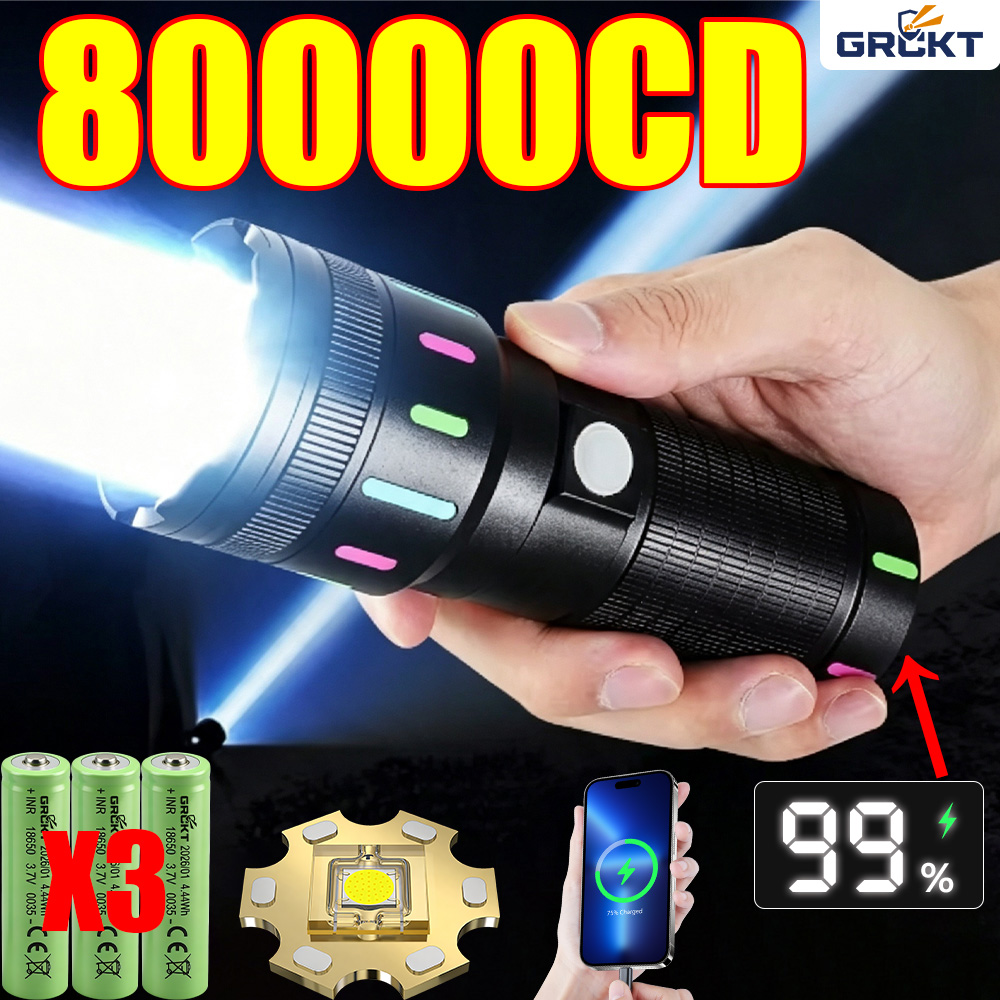 Outdoor Camping Decor - مصباح LED قوي للغاية بقوة 80000