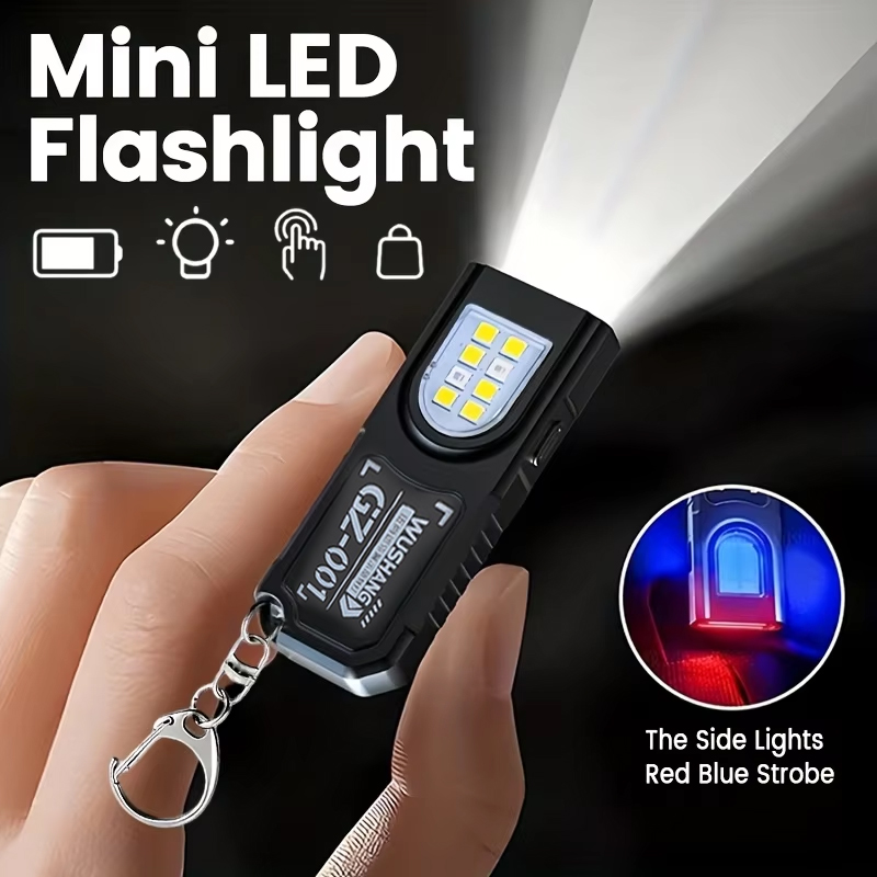 Outdoor Camping Adventure - متعددة الوظائف المفاتيح مصباح يدوي USB