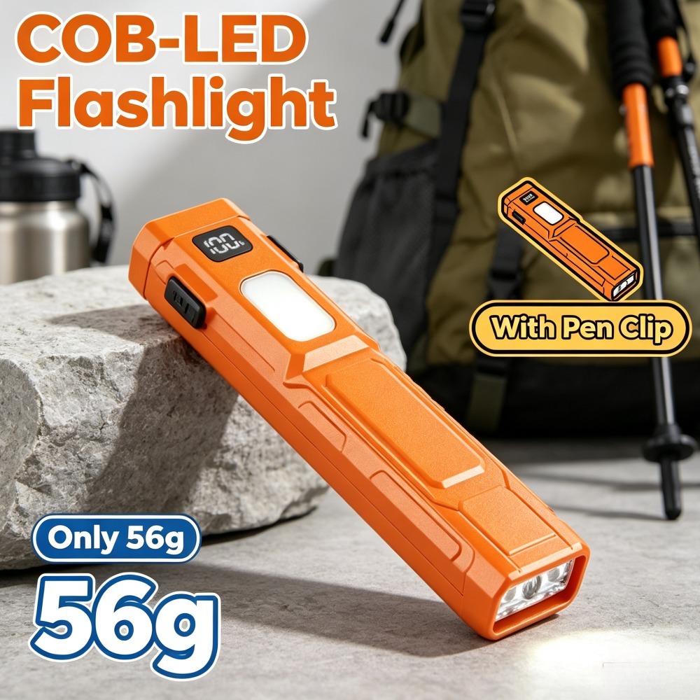 Outdoor Camping Decor - مصباح يدوي LED من نوع COB