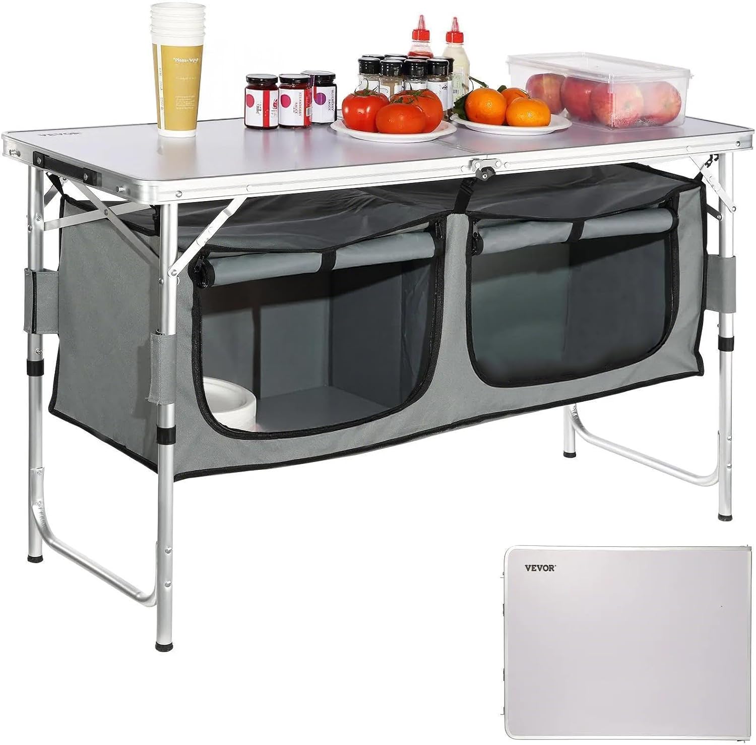 Outdoor Camping Kitchen Setup - محطة مطبخ للتخييم، طاولة طهي خارجية