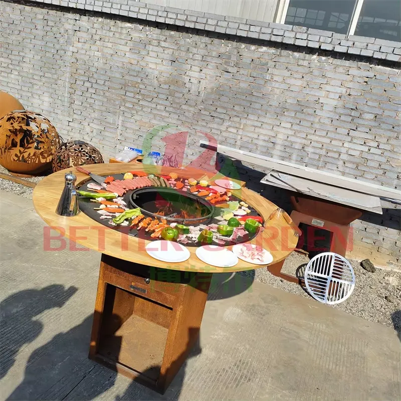 موقد نار من الفولاذ كورتن بطول - مراجعة Outdoor Camping Fire Pit وسعره