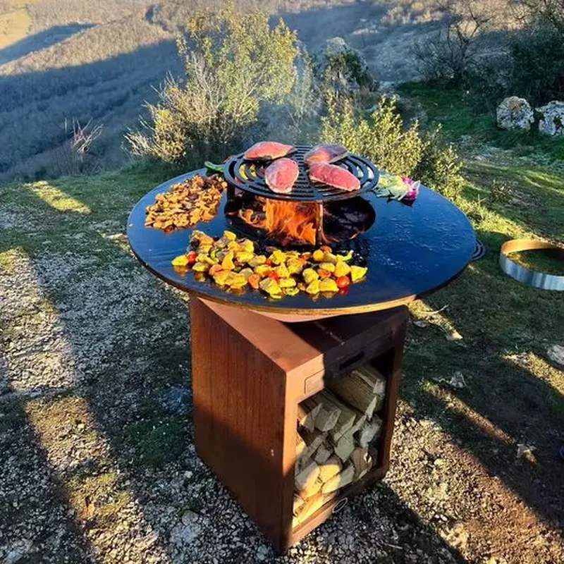 موقد نار من الفولاذ كورتن بطول - مراجعة Outdoor Camping Fire Pit وسعره