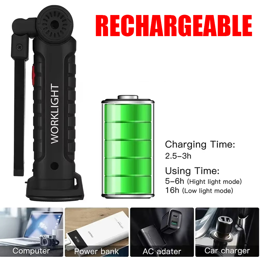 مصباح يدوي LED محمول مع خطاف م - مراجعة Outdoor Camping Decor وسعره