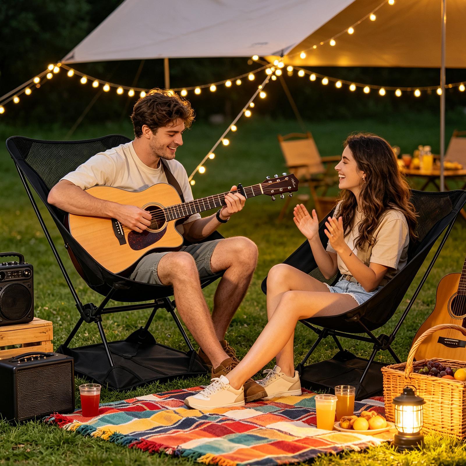 مقعد تخييم أرضي خفيف الوزن مقا - مراجعة Outdoor Camping Recliner Chairs وسعره