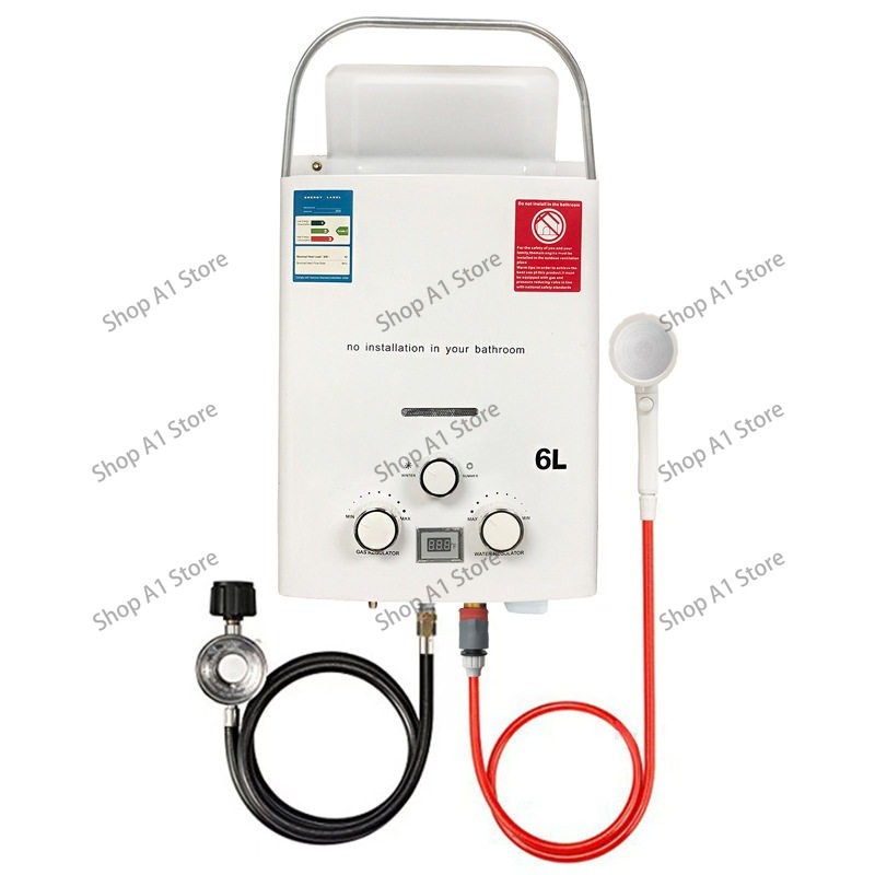 سخان مياه 6 لتر للتخييم في اله - مراجعة Outdoor Camping Hot Water Heater وسعره
