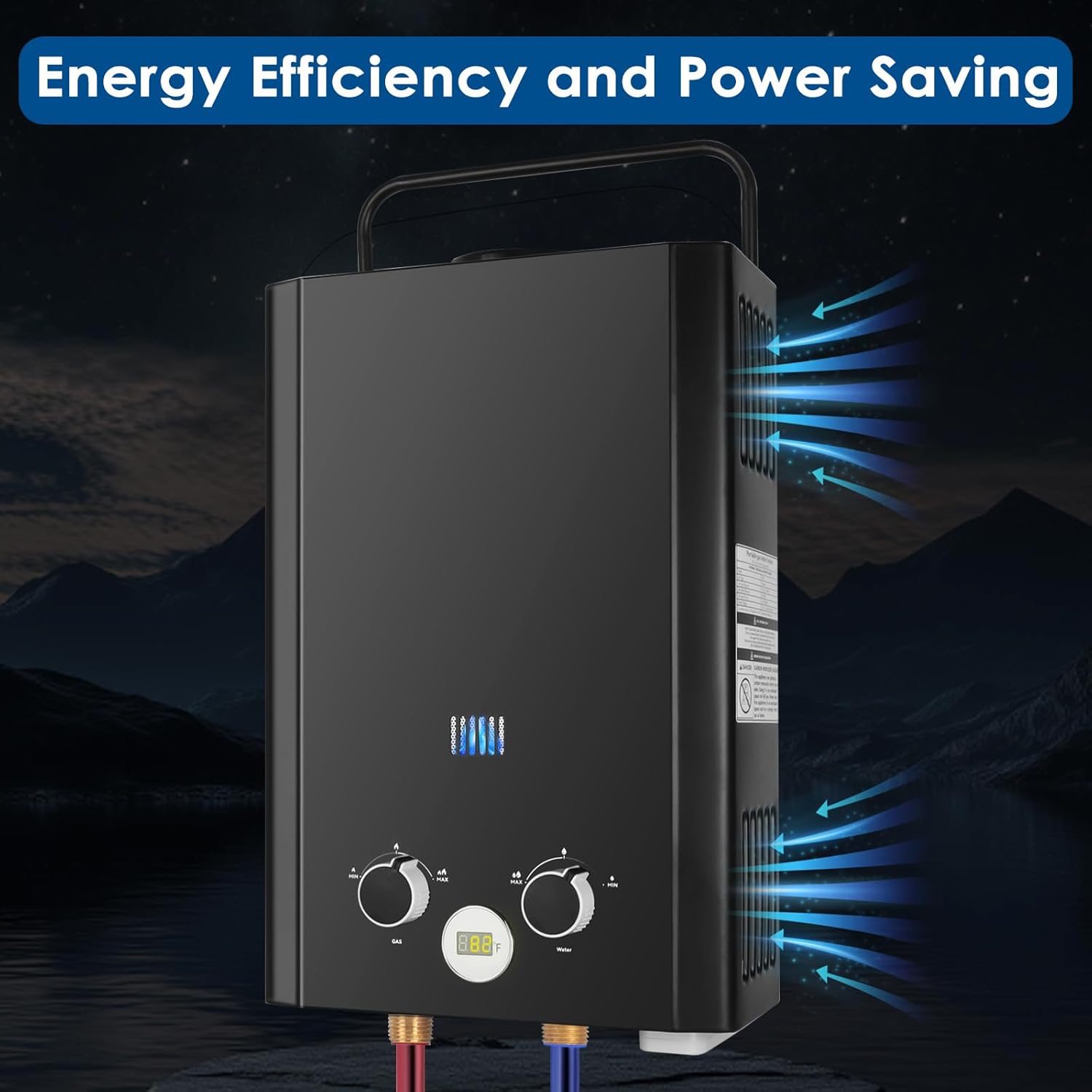 سخان مياه فوري يعمل بالبروبان، - مراجعة Outdoor Camping Hot Water Heater وسعره