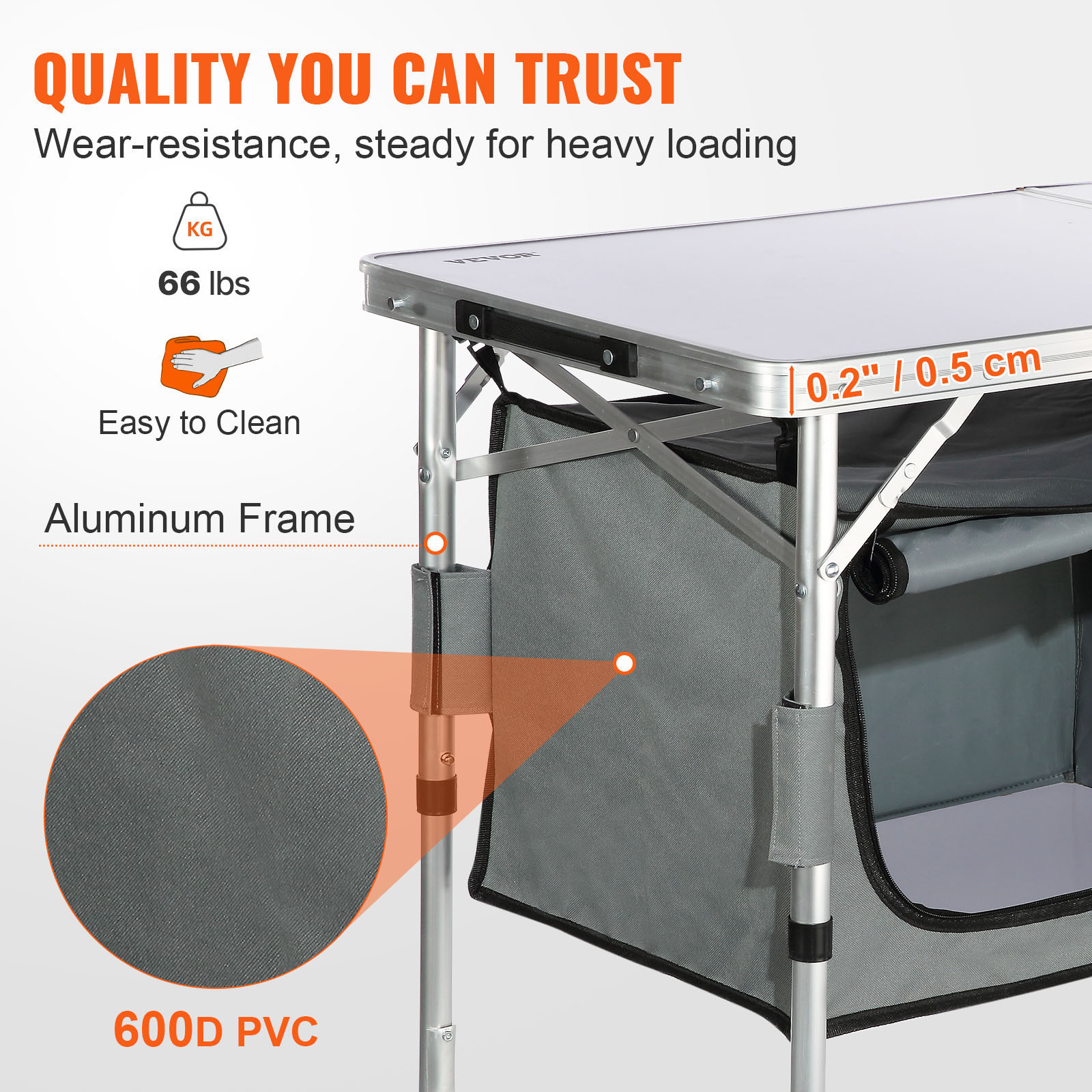 طاولة مطبخ للتخييم من سوسي باي - مراجعة Outdoor Camping Kitchen Setup وسعره
