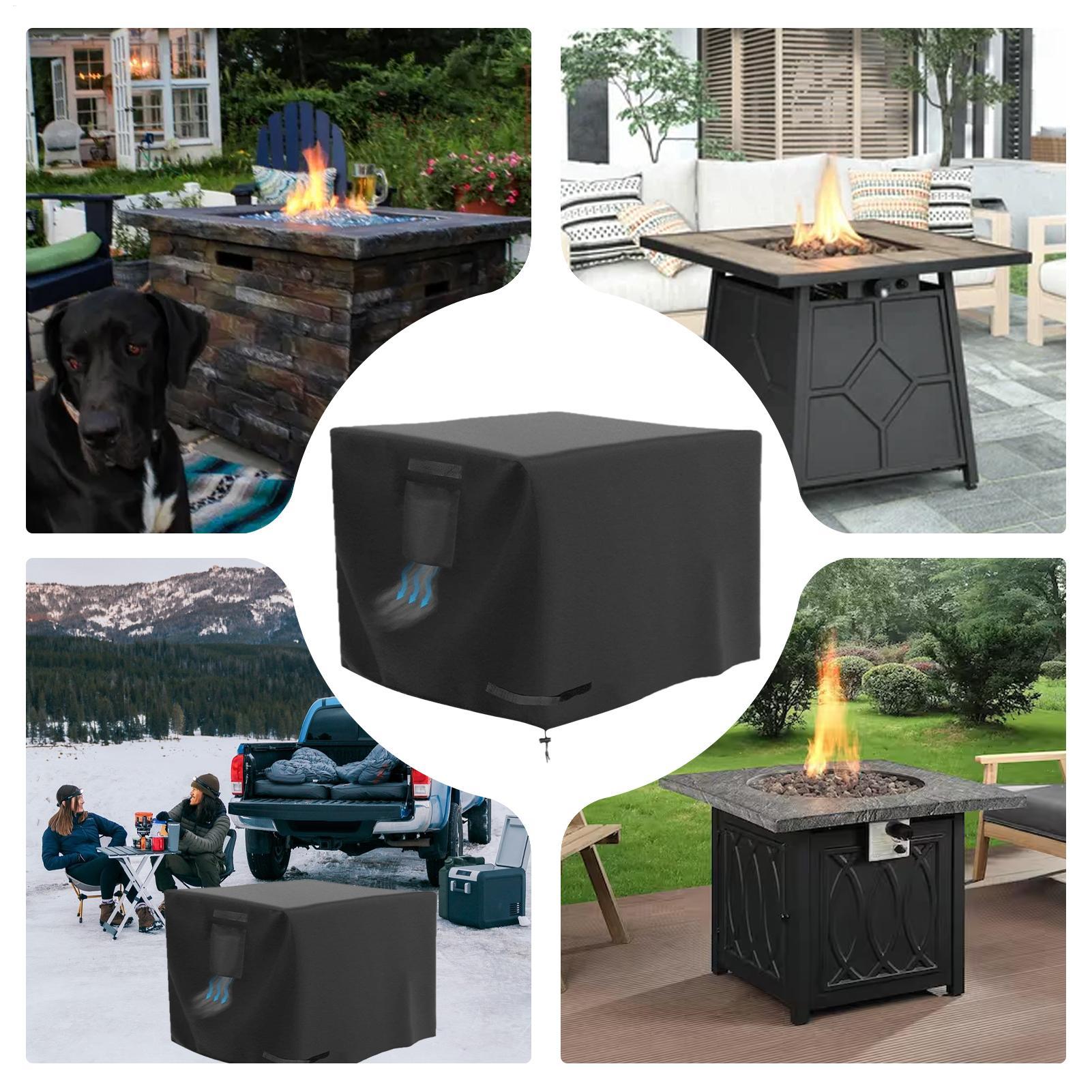 غطاء حفرة النار مربع 30 بوصة م - مراجعة Outdoor Camping Fire Pit وسعره