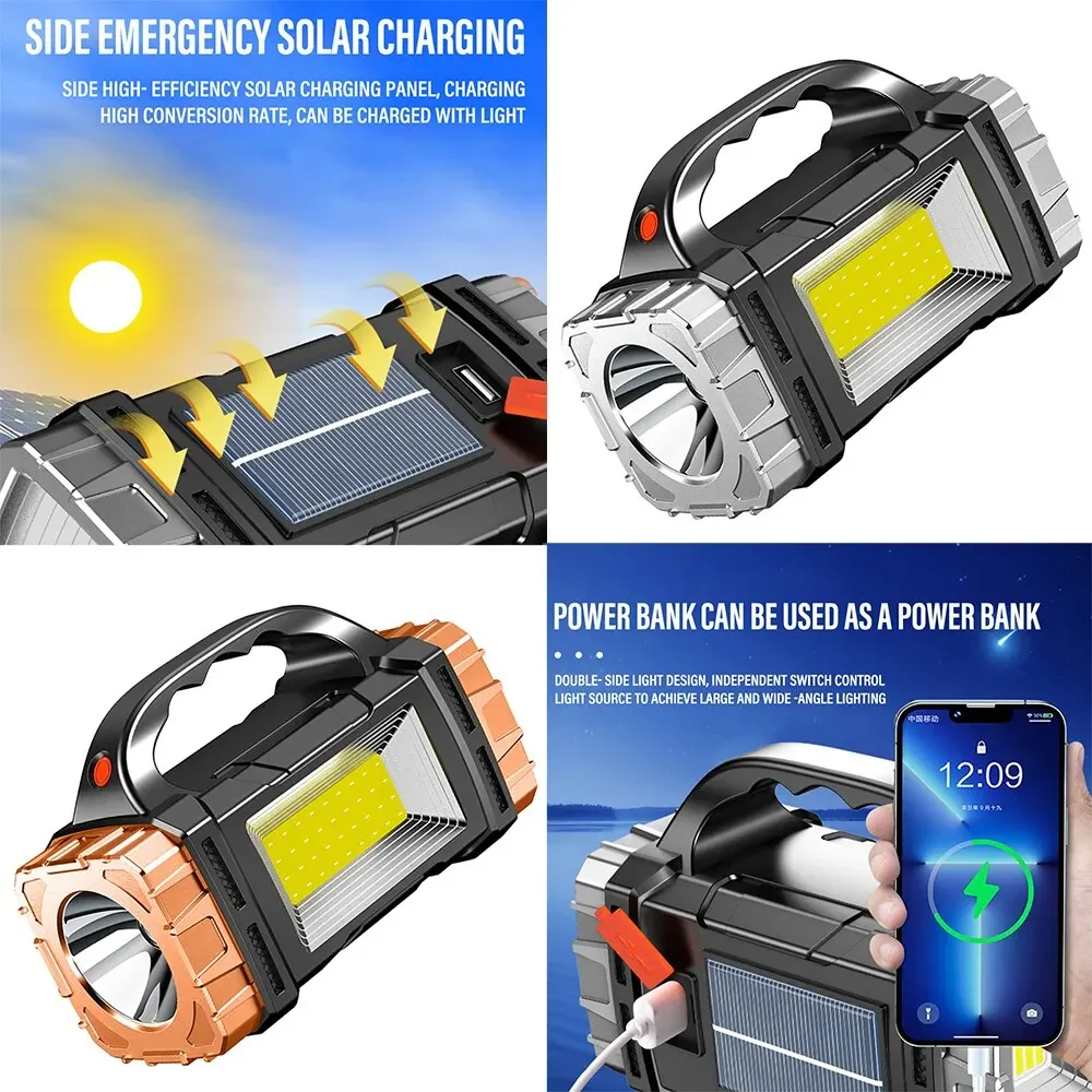 مصباح يدوي LED شمسي عالي الطاق - مراجعة Outdoor Camping Adventure وسعره