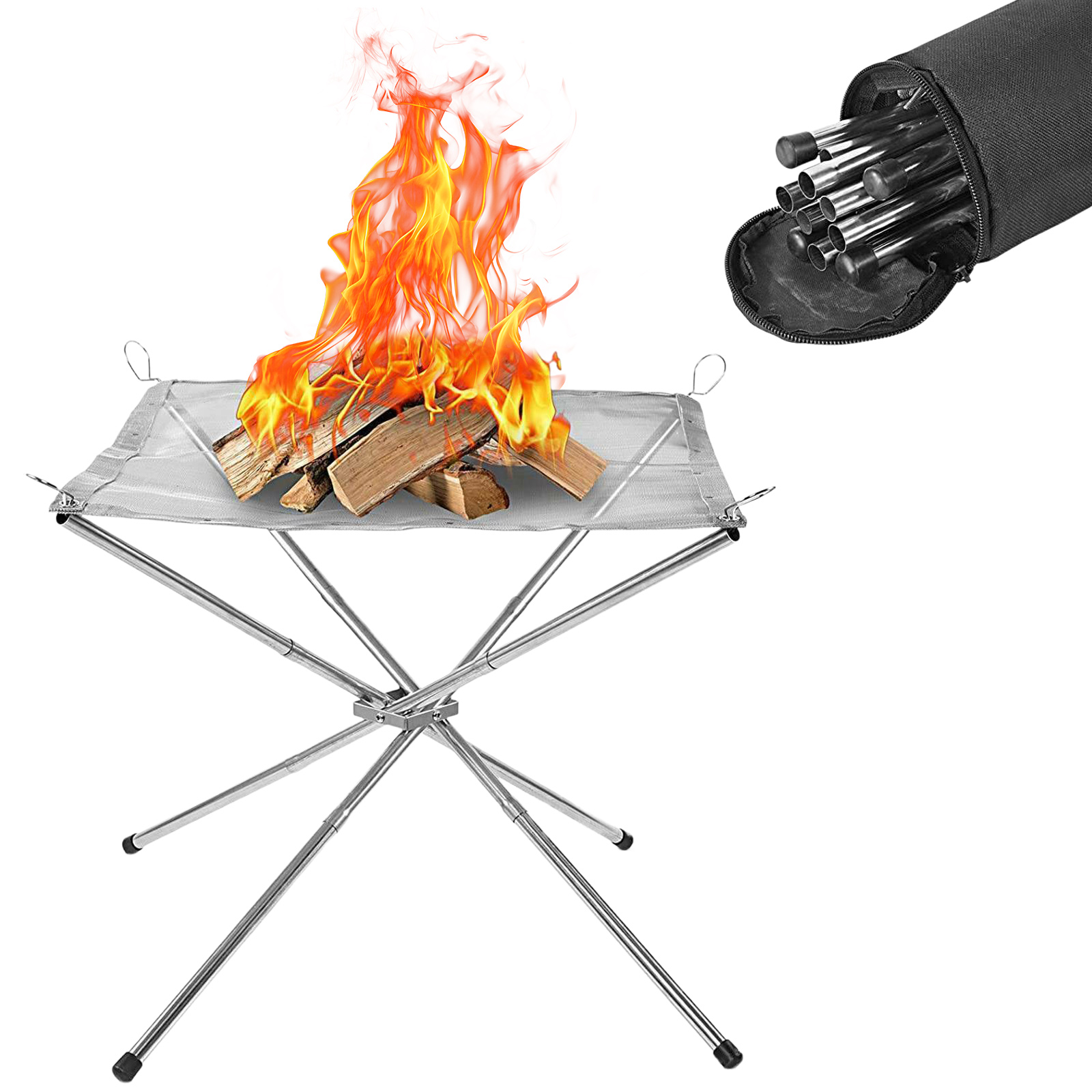 موقد نار خارجي محمول قابل للطي - مراجعة Outdoor Camping Fire Pit وسعره