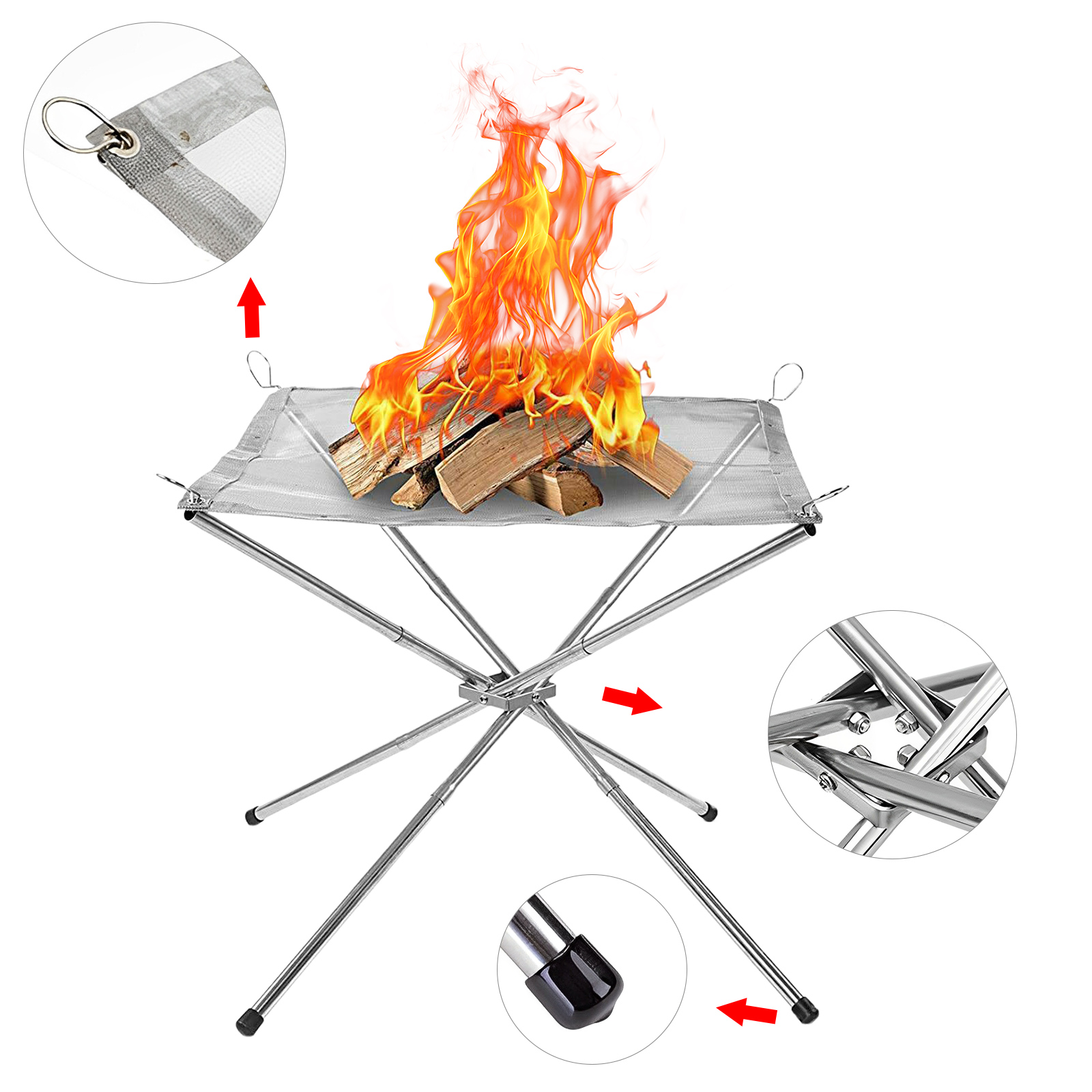 موقد نار خارجي محمول قابل للطي - مراجعة Outdoor Camping Fire Pit وسعره