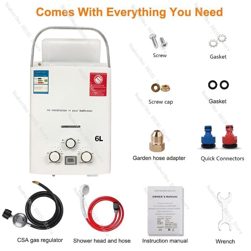 سخان مياه فوري يعمل بالغاز الب - مراجعة Outdoor Camping Hot Water Heater وسعره