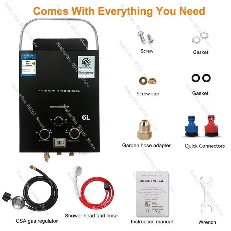 سخان مياه فوري يعمل بالغاز الب - مراجعة Outdoor Camping Hot Water Heater وسعره
