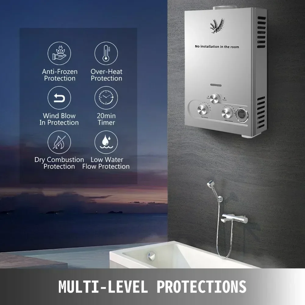 سخان مياه يعمل بالغاز البترولي - مراجعة Outdoor Camping Hot Water Heater وسعره