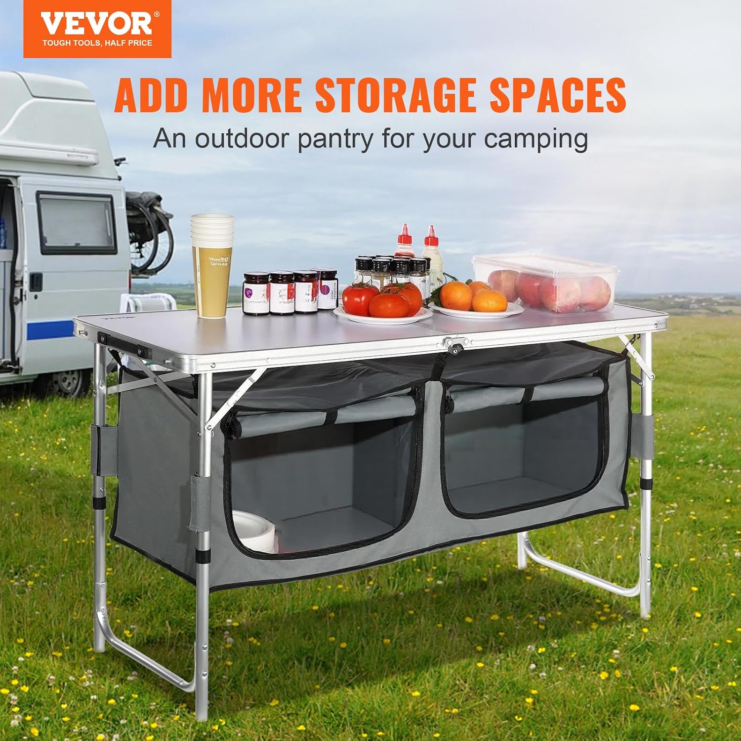 محطة مطبخ للتخييم، طاولة طهي خ - مراجعة Outdoor Camping Kitchen Setup وسعره