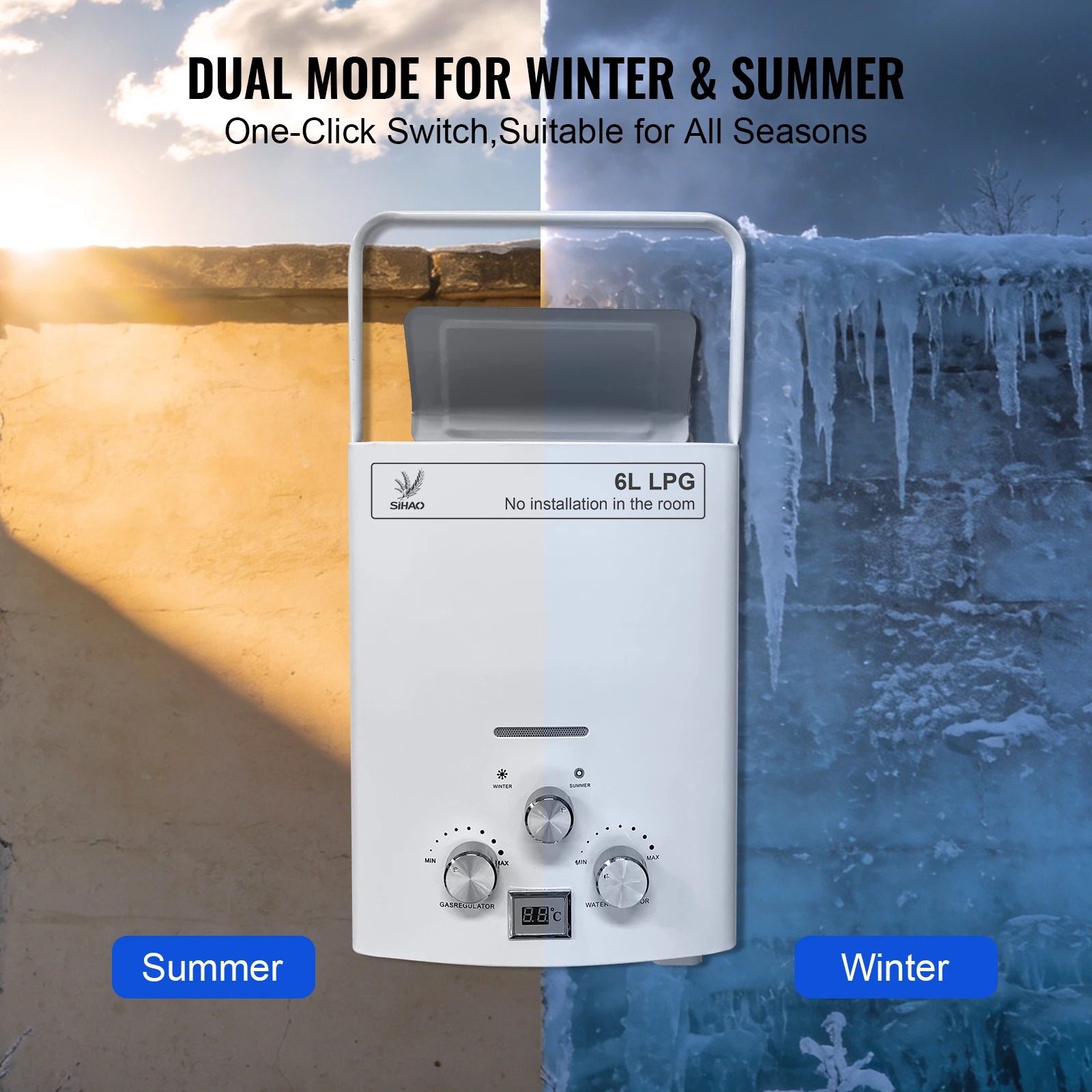 سخان مياه يعمل بالغاز المسال | - مراجعة Outdoor Camping Hot Water Heater وسعره