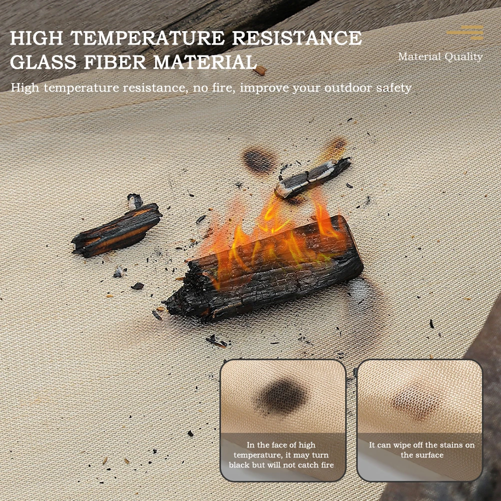 حفرة معدنية للحريق حصيرة مقاوم - مراجعة Outdoor Camping Fire Pit وسعره